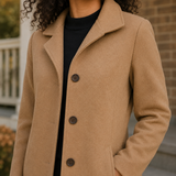 Alba-Sage Straight Cut Coat - Lead Product Detail