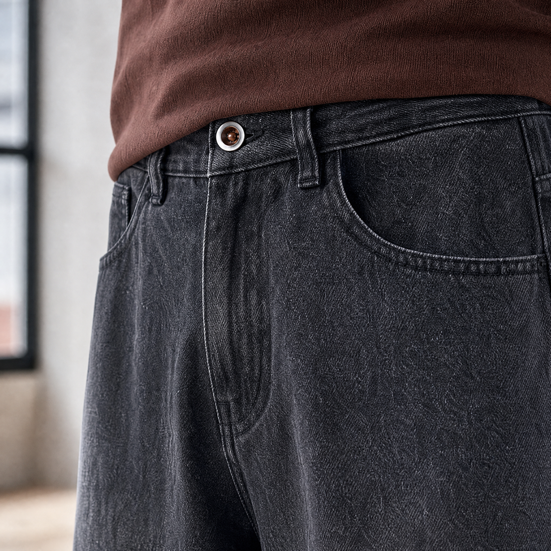 Liam-Rhys Wide Leg Jeans - Lead Product Detail