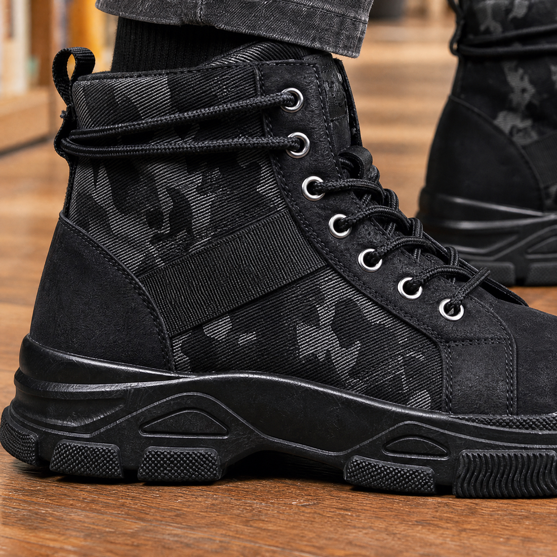 Sforza Camouflage Boots - Lead Product Detail