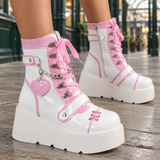 Cuneo Punk Platform Boots - Lead Product Detail