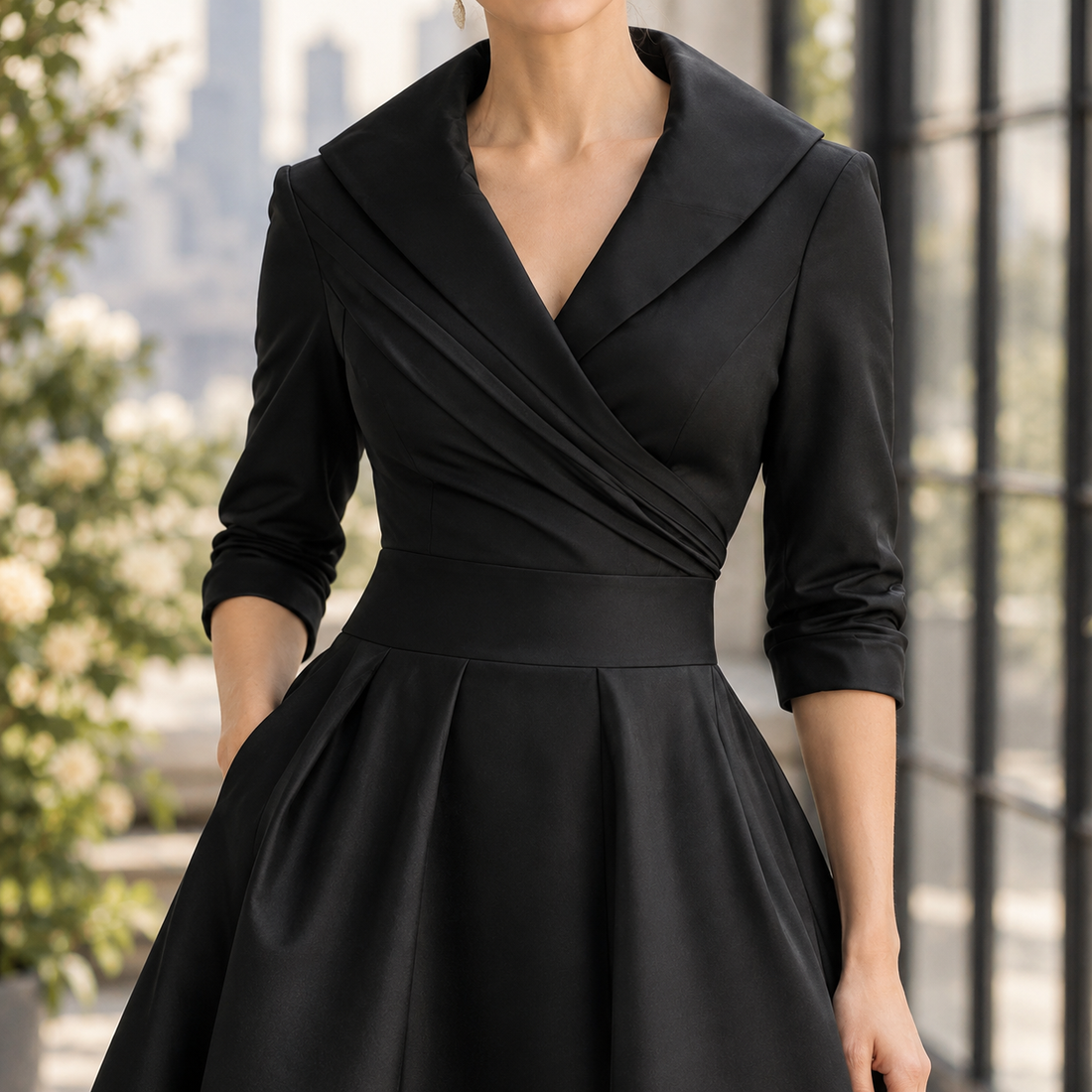 Lena Wrap Midi Dress - Lead Product Detail