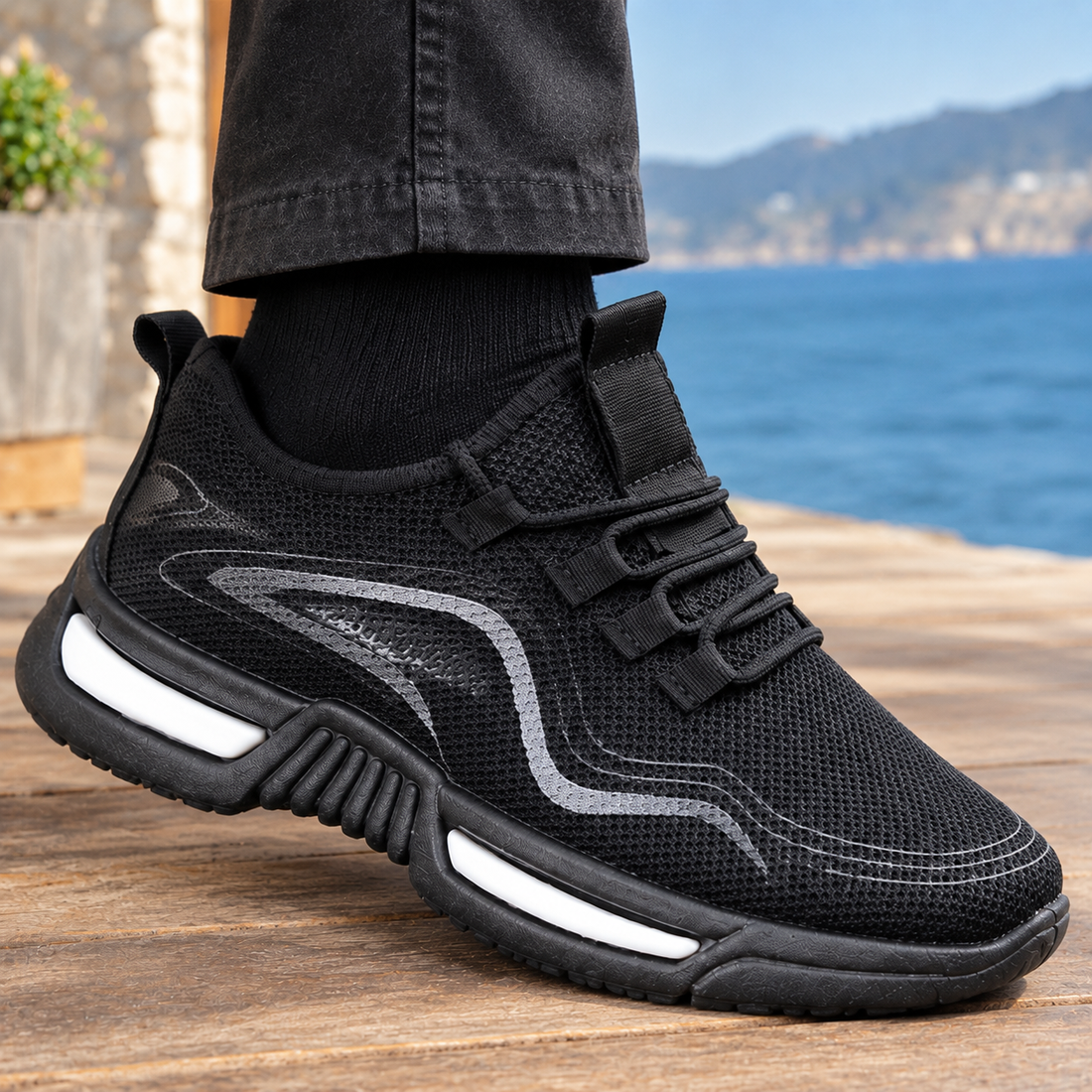DeLuca Mesh Sneakers - Lead Product Detail