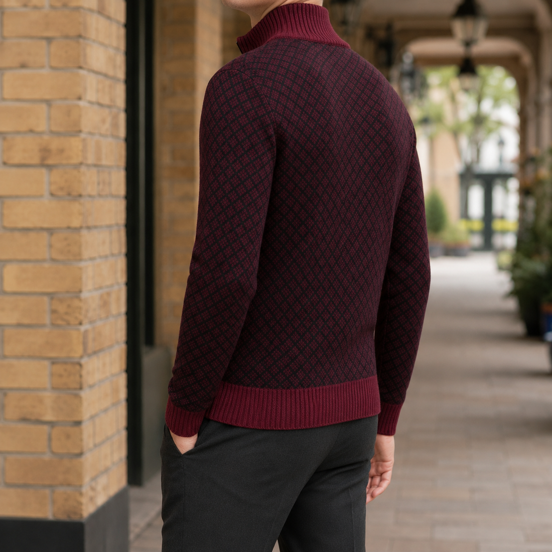 Marco Zip Sweater - Lead Alternate View