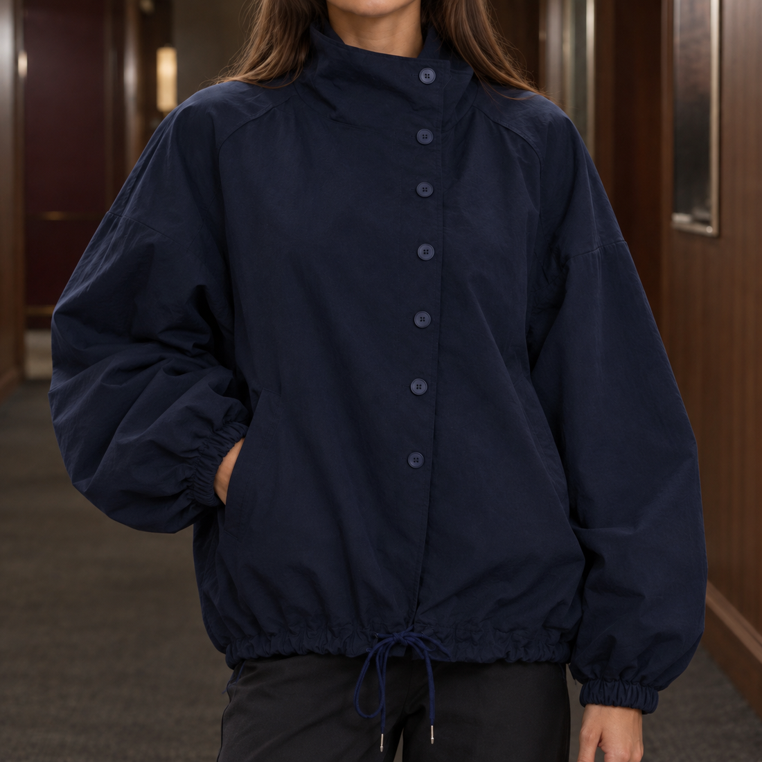 Imogen-Rae Drawstring Jacket - Lead Product Detail