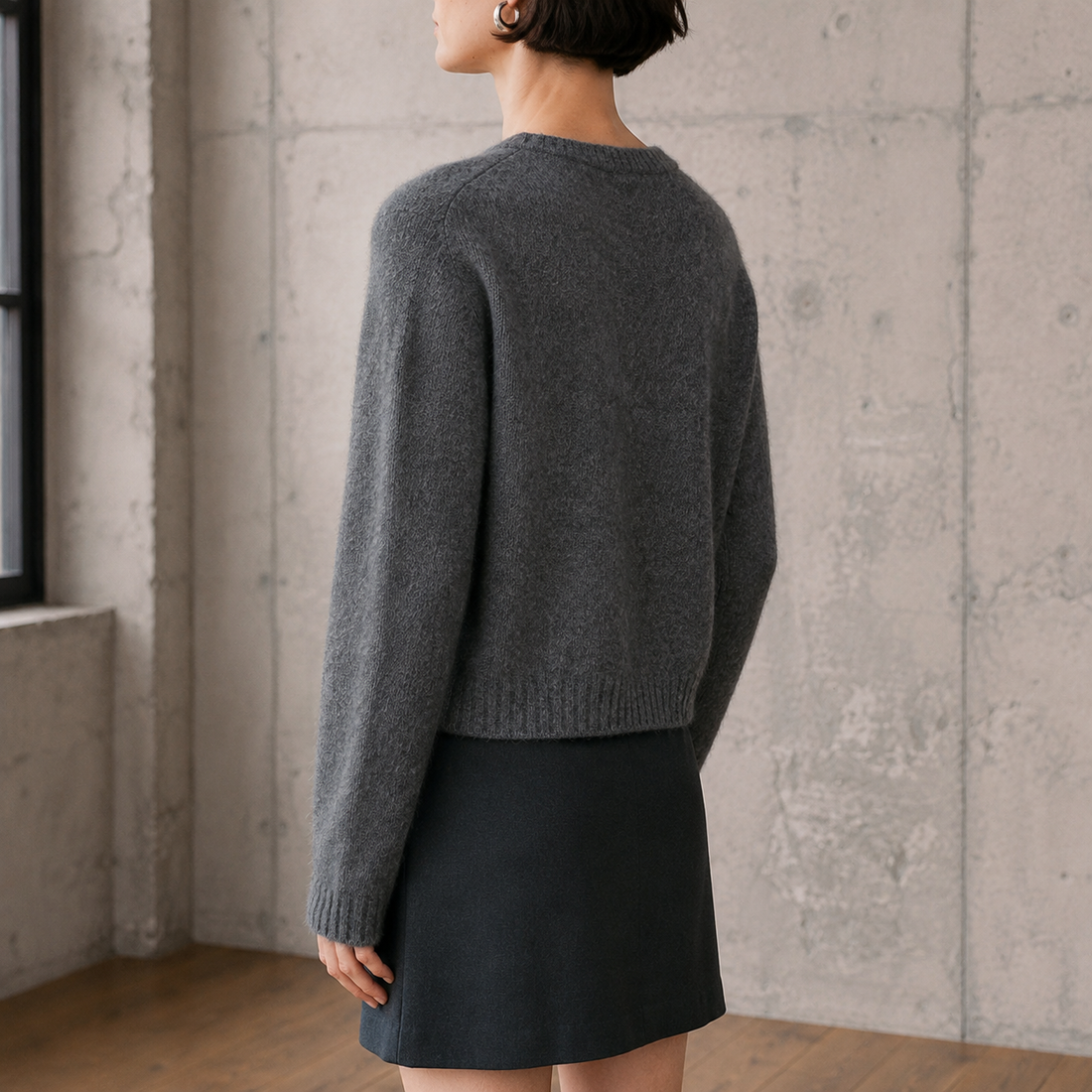 Jasper Silk Cashmere Sweater - Lead Alternate View