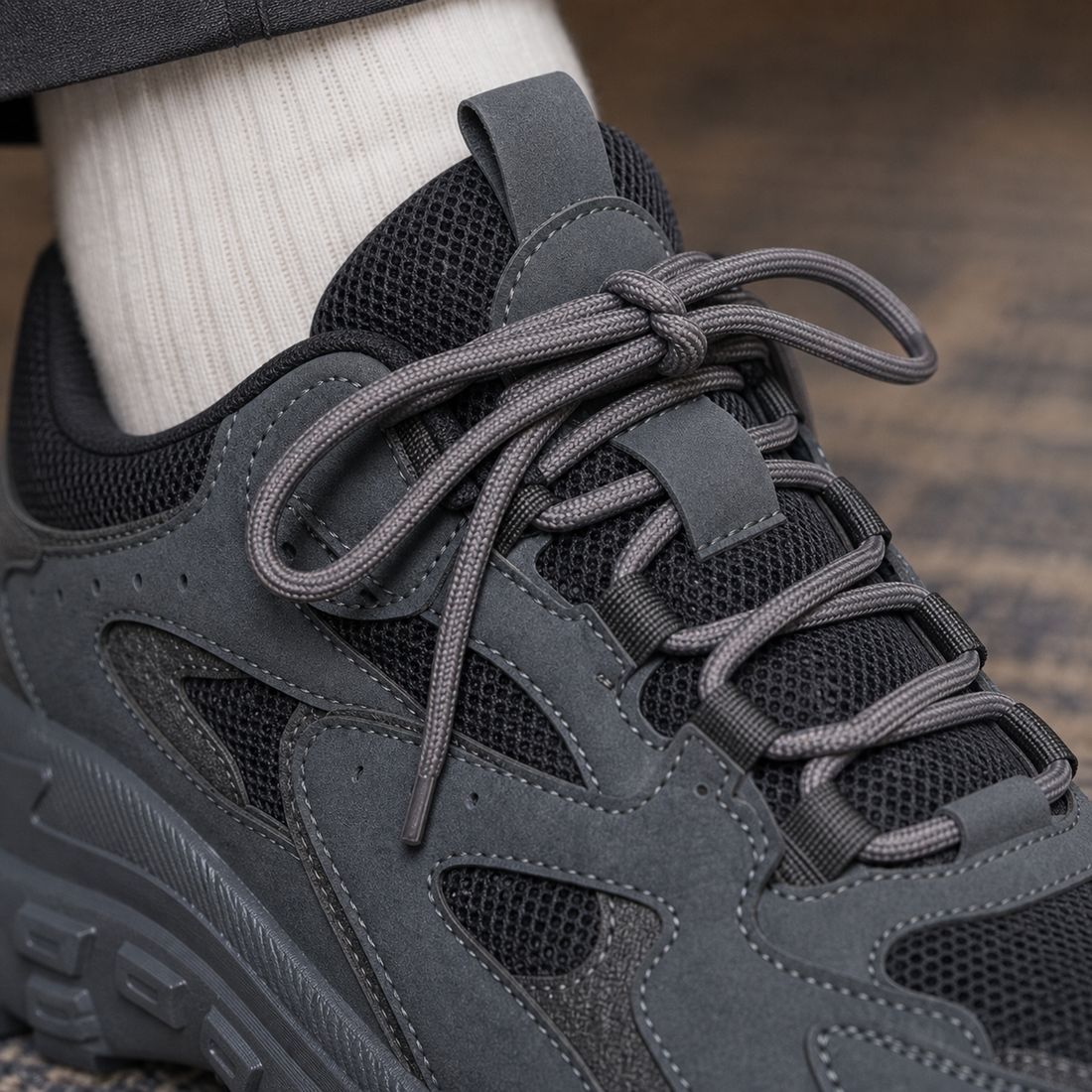 Vicenza Chunky Sneakers - Lead Product Detail