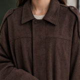 Riley-Skye Suede Bomber Jacket - Lead Product Detail