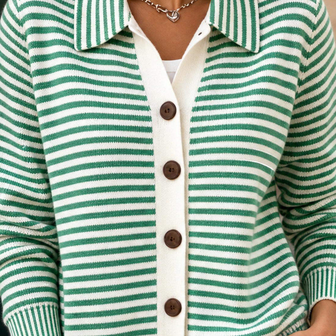 Chiara-Eve Striped Cardigan - Lead Product Detail