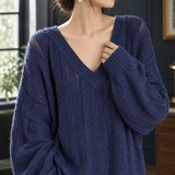 Catriona-Claire V Neck Sweater - Lead Product Detail