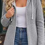 Gwendolen-Rose Cable Knit Jacket - Lead Product Detail