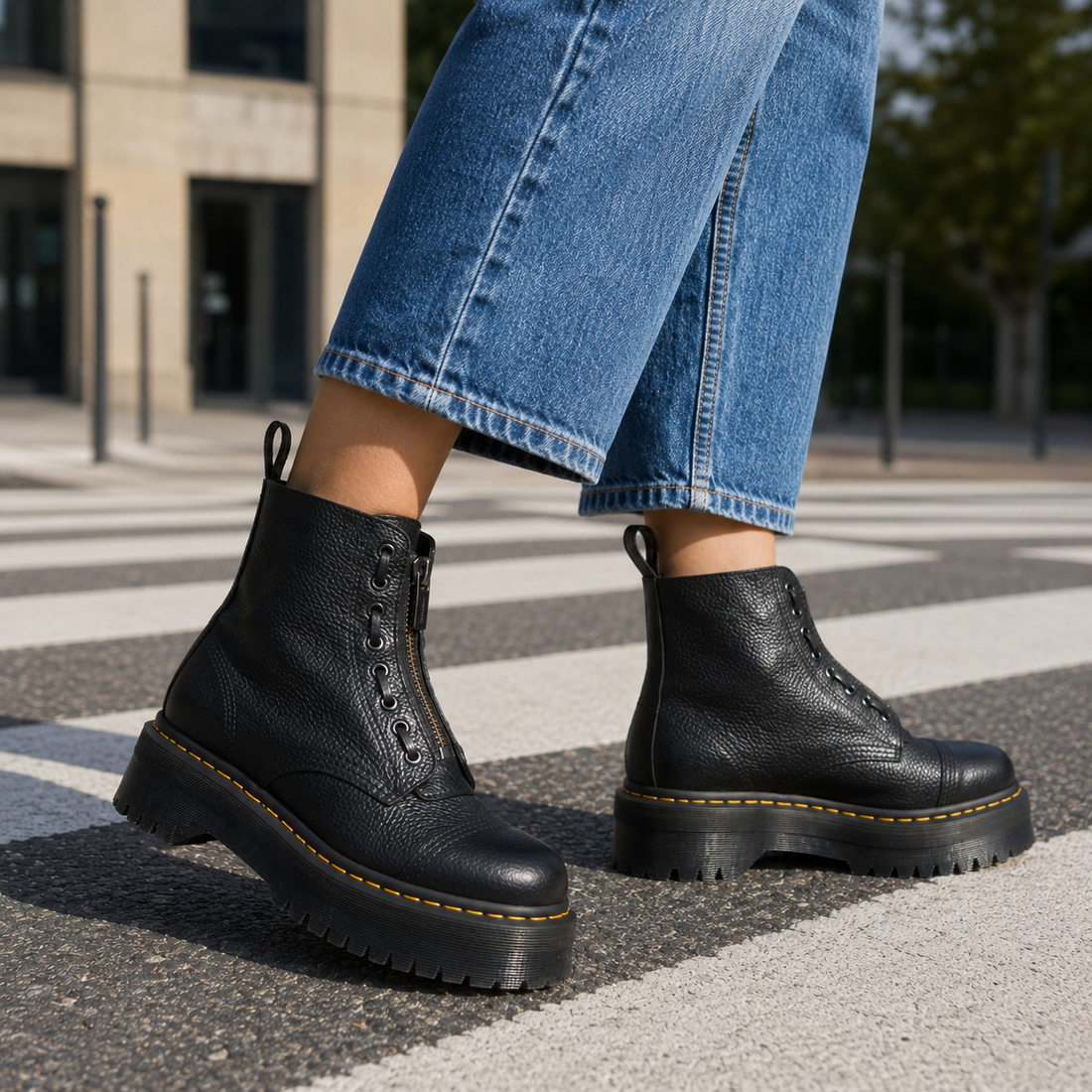 Arezzo Platform Boots - Lead Alternate View