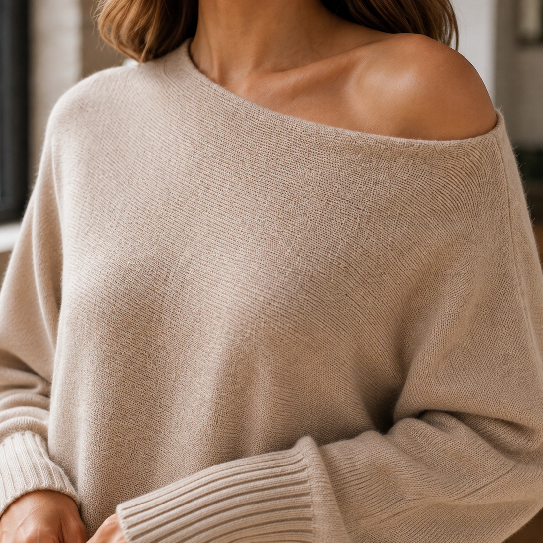 Astrid-Rose Asymmetric Sweater - Lead Product Detail