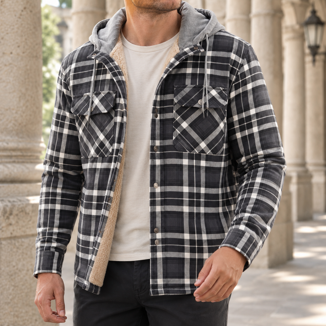Tristan-Rhys Sherpa-Lined Jacket - Gray