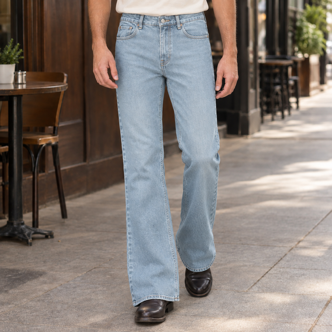 Waldemar-Flynn Flared Jeans - Light Blue