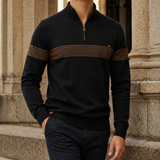 Lysander-Flynn Quarter Zip Sweater - Black