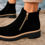 Neroni Zip Ankle Boots - Lead Product Detail