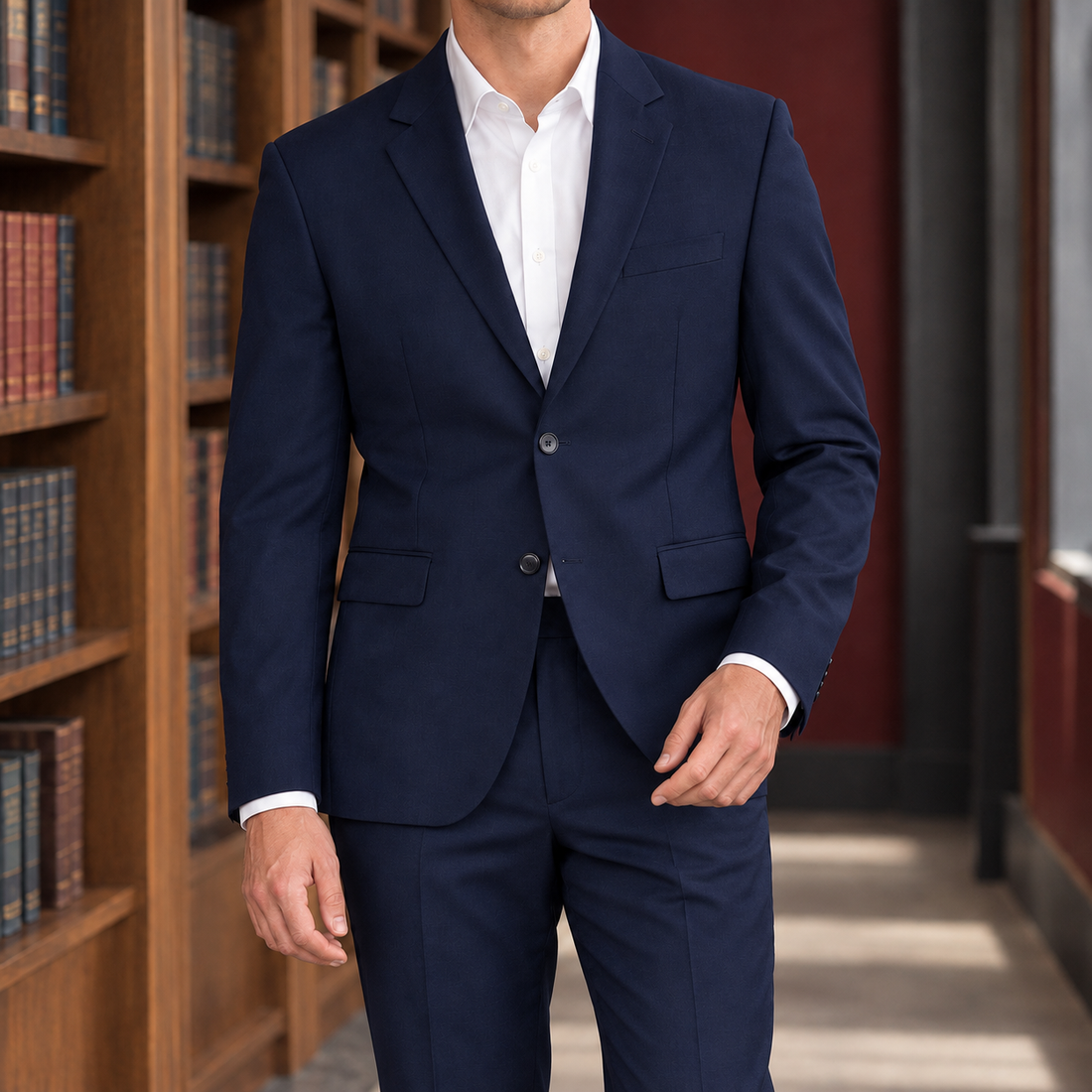 Bastien-Dean Tailored Set - Navy Blue