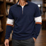 Barnaby-Rhys Quarter-Zip Sweater - Navy