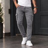 Maximilian Slim Cargo Pants - Gray