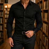 Hector Slim Shirt - Black
