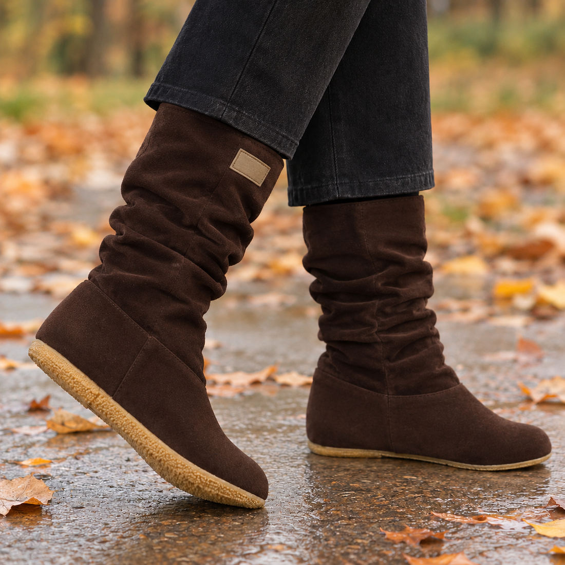 Tavelli-Garda Slouch Boots - Brown