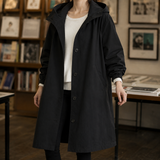 Aimee-Rose Hooded Coat - Black