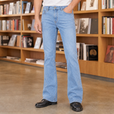 Marcus-Grey Flared Jeans - Light Blue Book