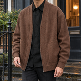 Clement-James Ribbed Jacket - Brown