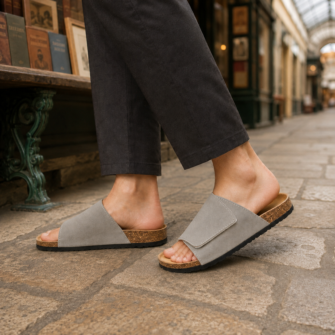 Grosseto Adjustable Sandals - Gray