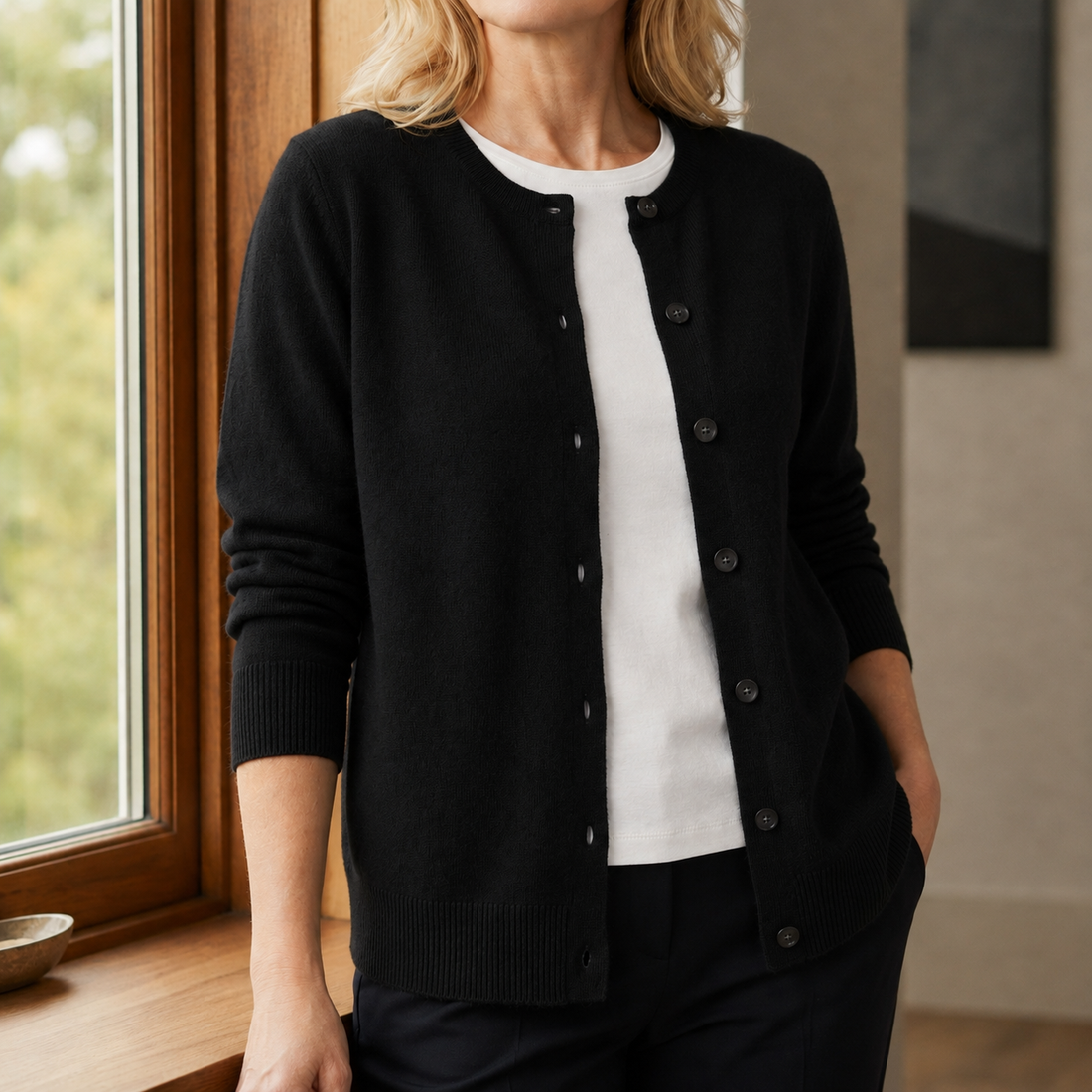 Annabel-Jane Soft Knit Sweater - Black