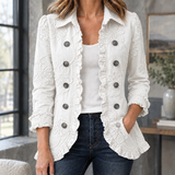 Hyacinth-Hope Floral Jacket - White