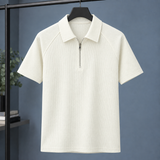 Boniface-Scott Zip Polo - White