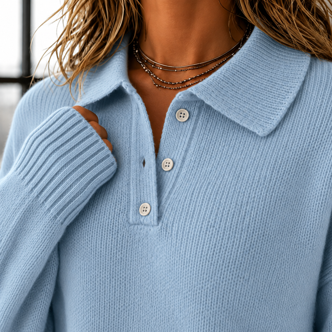 Gabriella Polo Sweater - Lead Product Detail