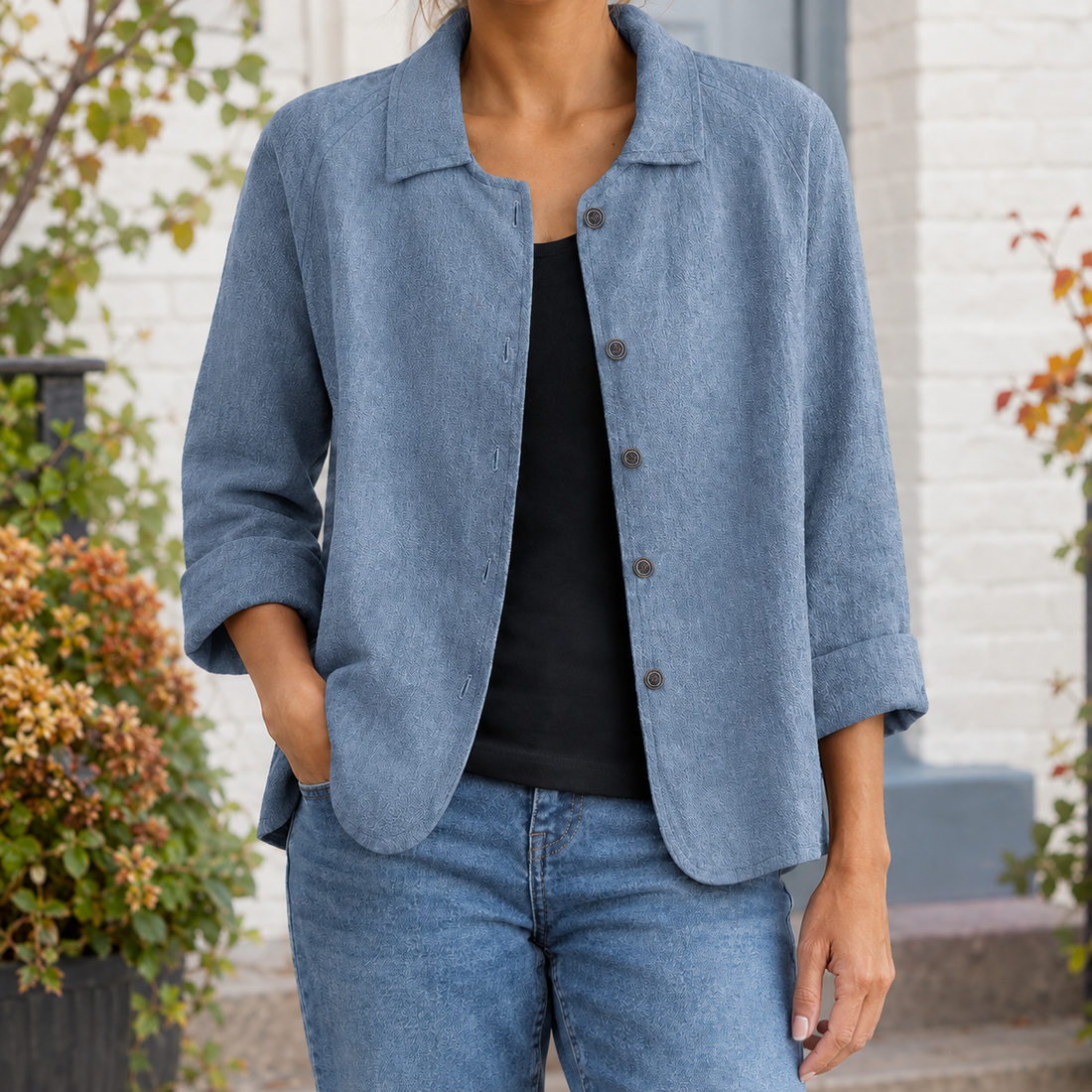 Mabel-Jade Relaxed Blazer - Blue