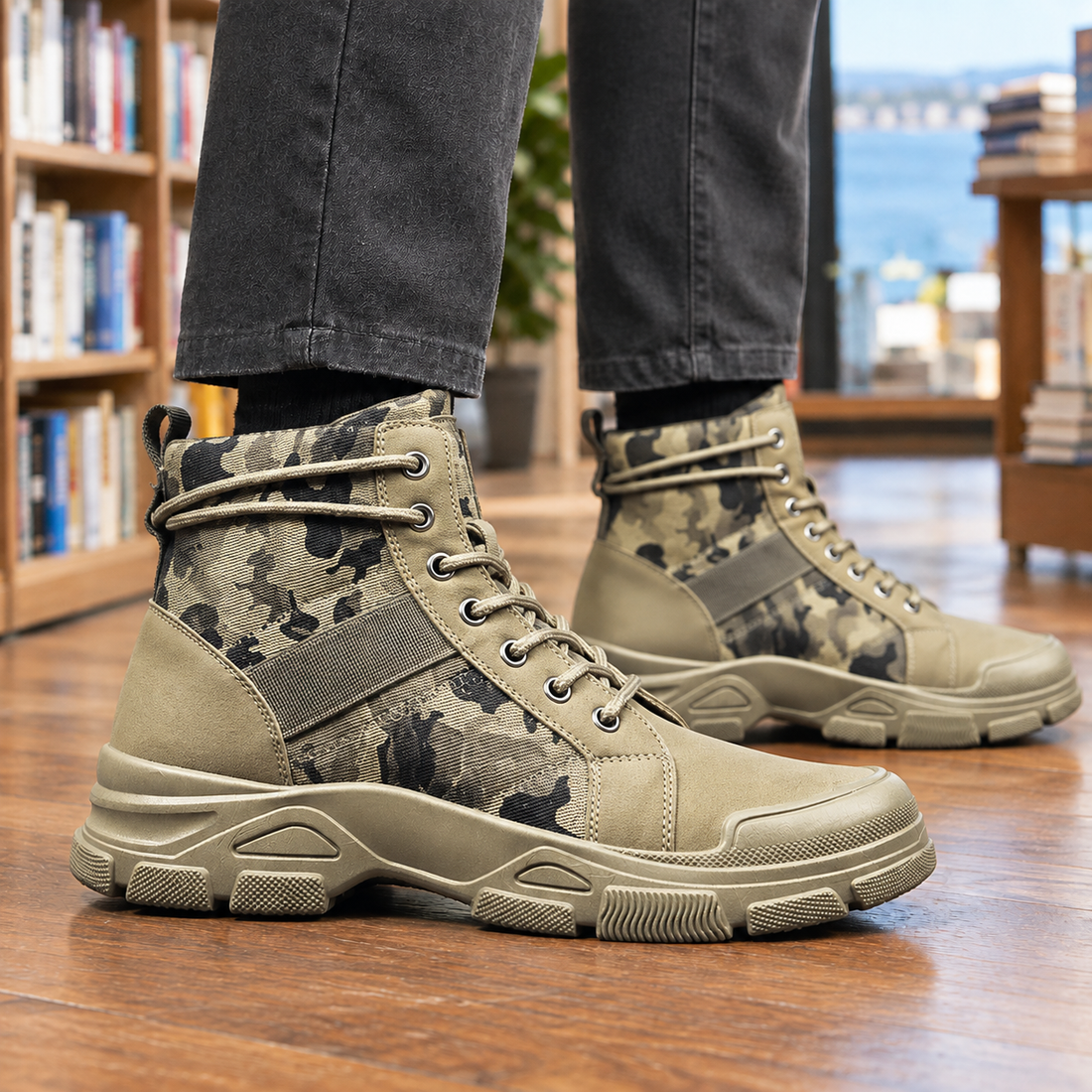 Sforza Camouflage Boots - Khaki