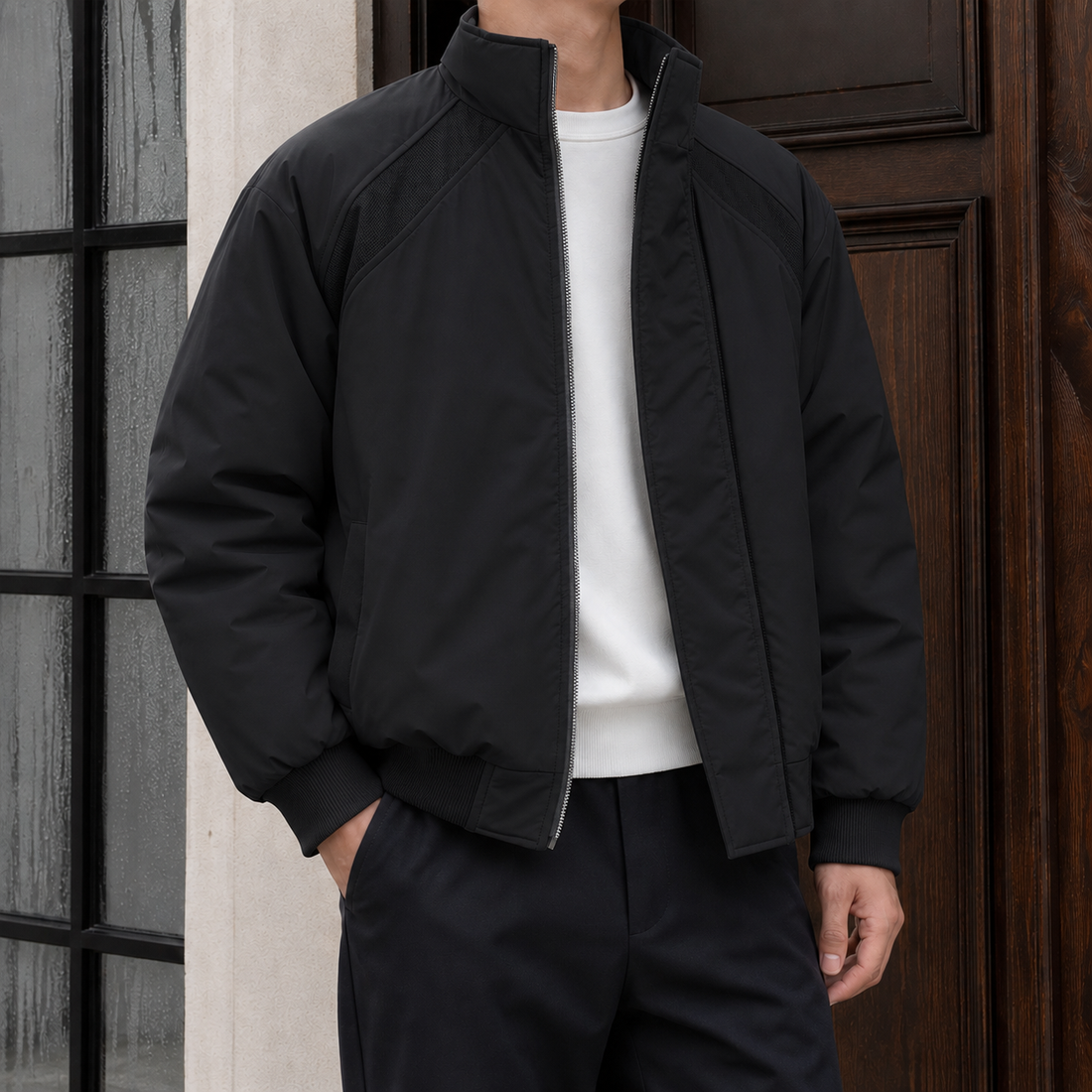 Brandon Bomber Jacket - Black