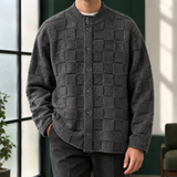 Leon-James Textured Cardigan - Dark Gray