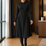 Jocasta-Jane Hooded Dress - Black