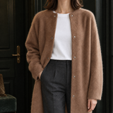 Gemma-Jane Brushed Cardigan - Caramel Brown