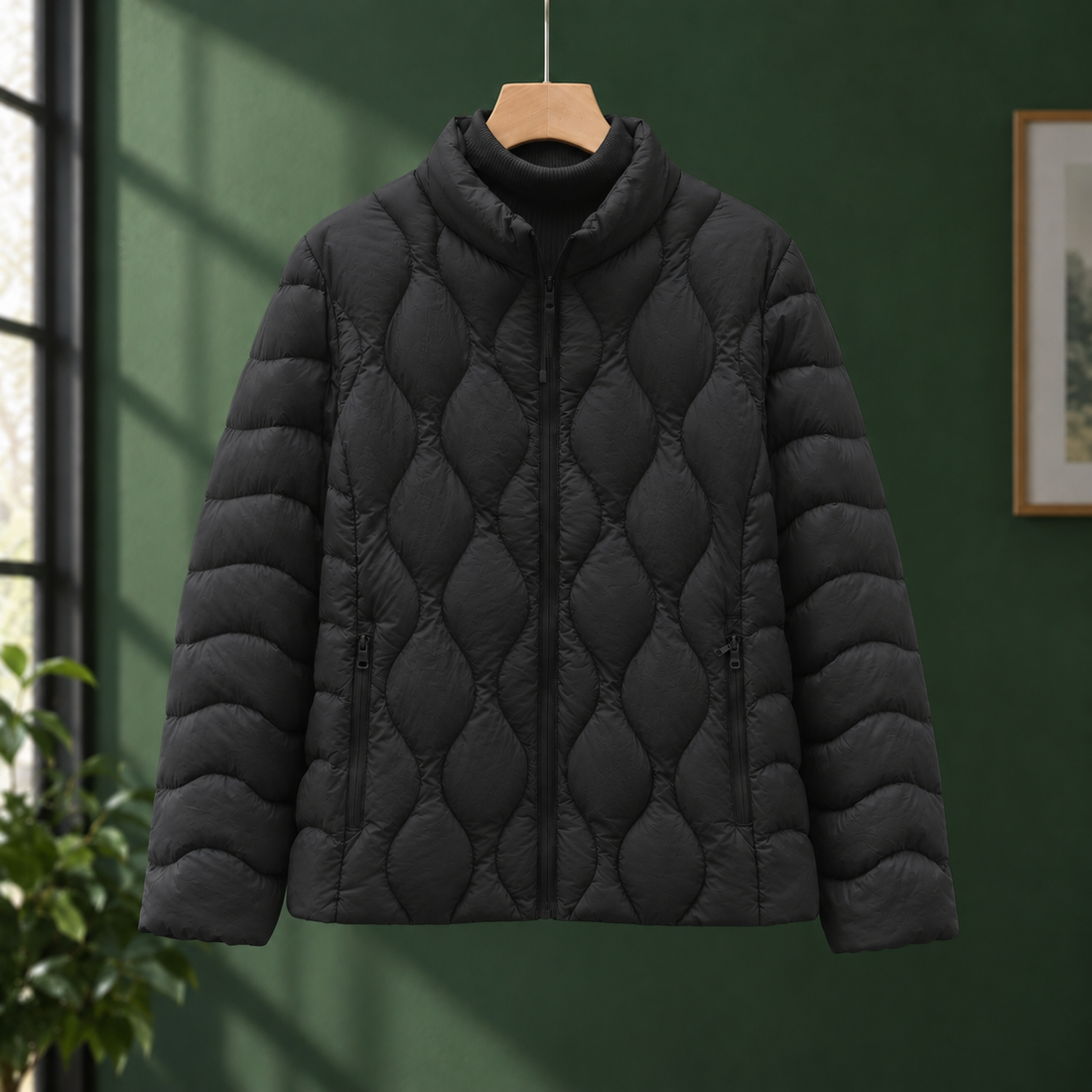 Melisande-Jade Quilted Jacket - Black