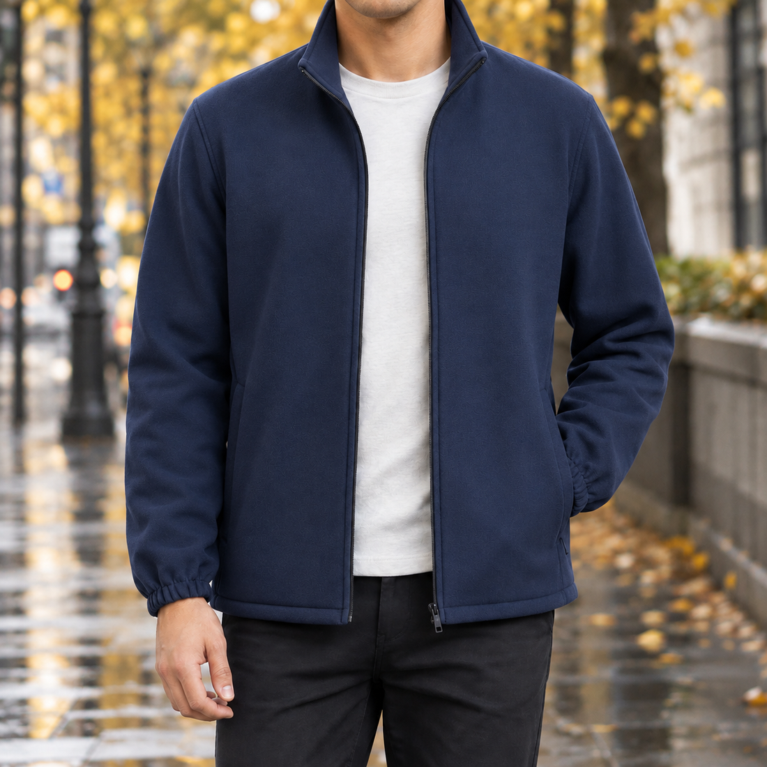 Rafferty-James Stand Collar Jacket - Blue
