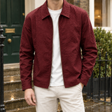 Ennis-West Textured Jacket - Red