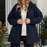 Ludovica Drawstring Jacket - Navy Blue