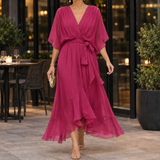 Tamsin-Skye Asymmetric Maxi Dress - Pink