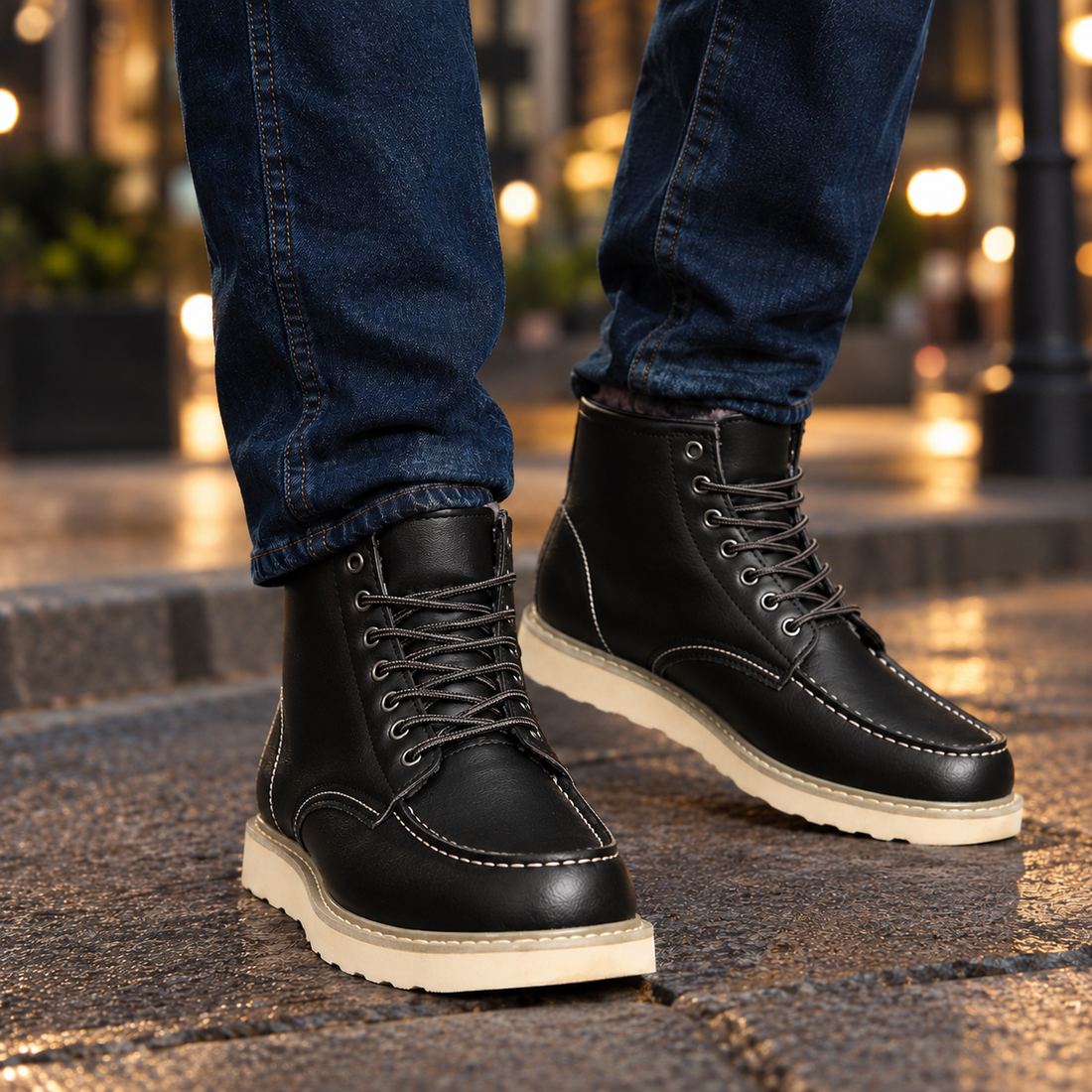 Maranello Moc Toe Boots - Black