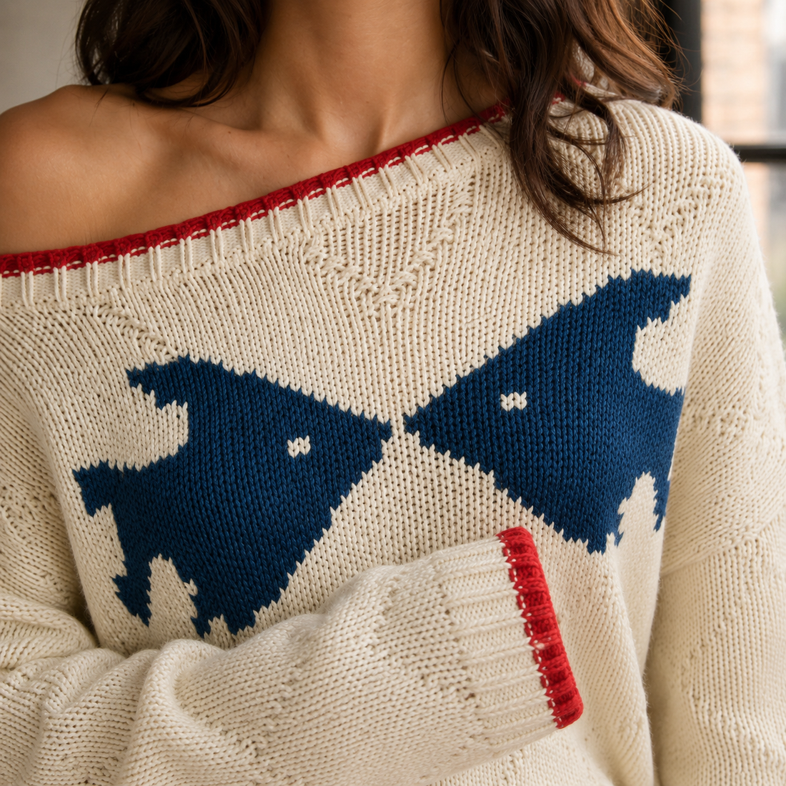 Josephine Fish Intarsia Sweater - Lead Product Detail