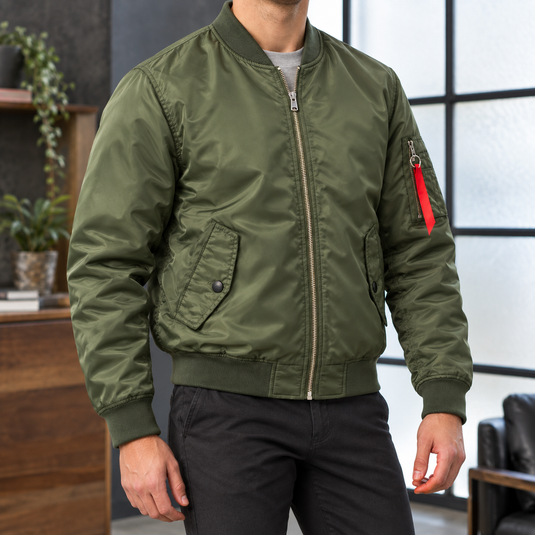 Donatien-Jude Bomber Jacket - Army Green