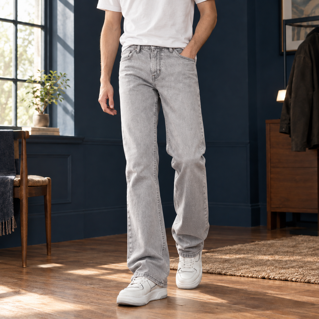 Alderic Flared Jeans - Gray