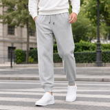Edmund-West Cuffed Joggers - Light Gray