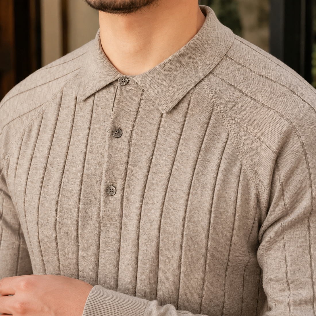 Cedric Ribbed Sweater - Lead Product Detail